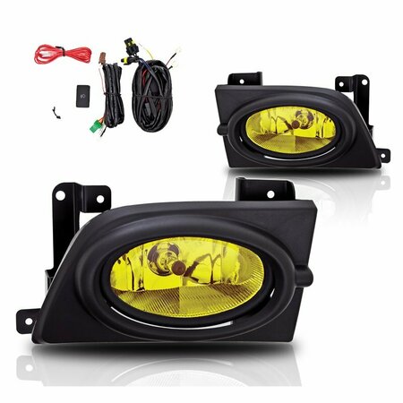 WINJET Oemfog Lights - Yellow - Wiring Kit Included.. CFWJ-0059-Y